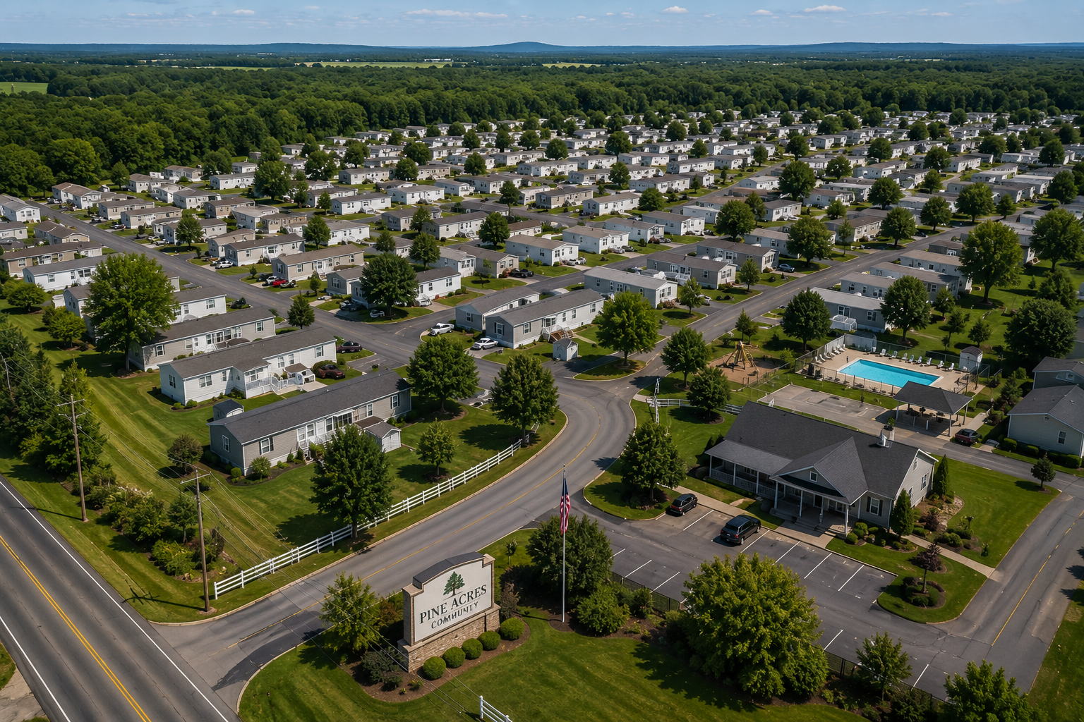 Large mobile home community